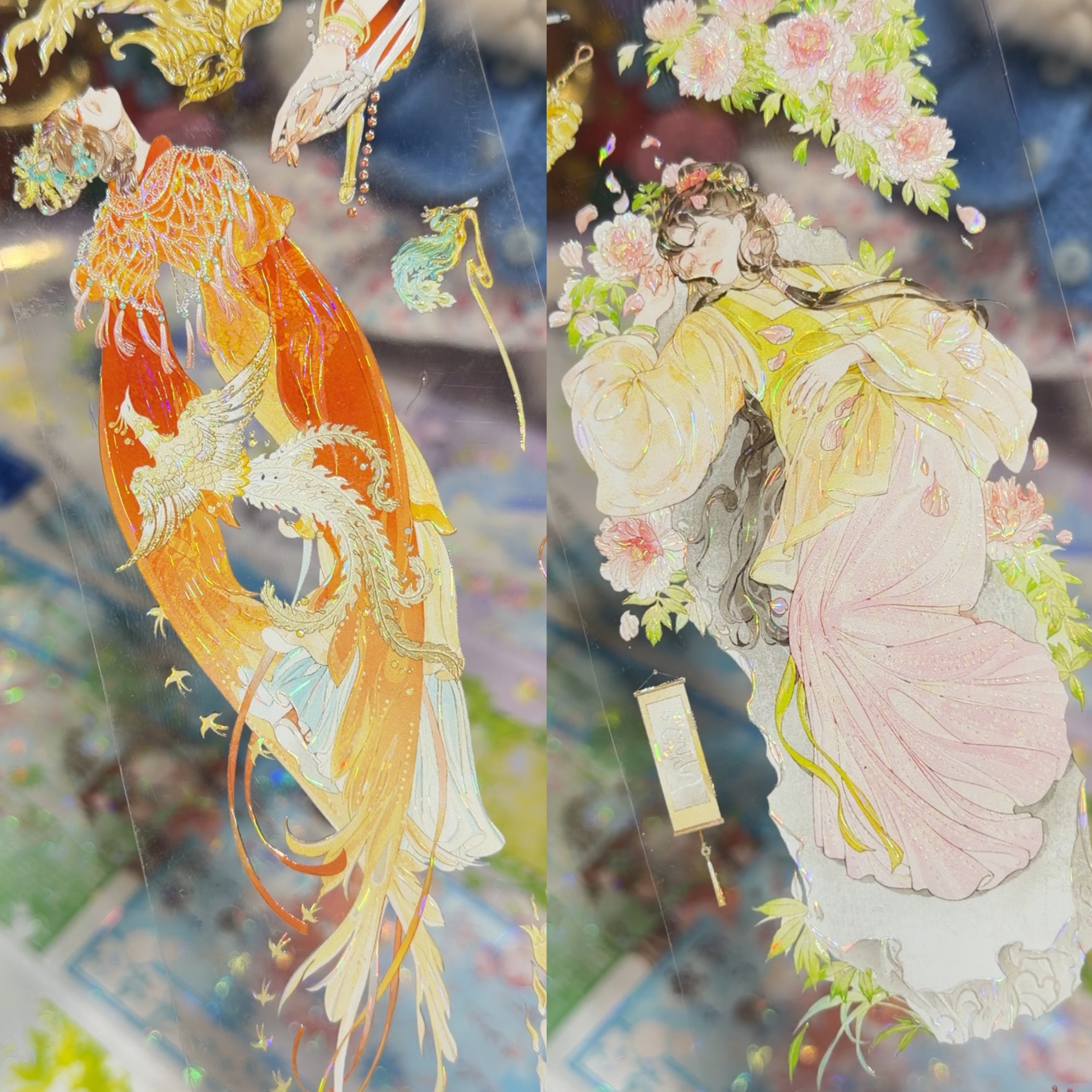 予星社分装手账胶带红楼未完贝壳光人物女古风流麻咕卡背卡