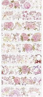 魔王菌分装胶带野蔷薇雪樱花郁郁月白玫瑰匣子玫瑰折射花朵合集