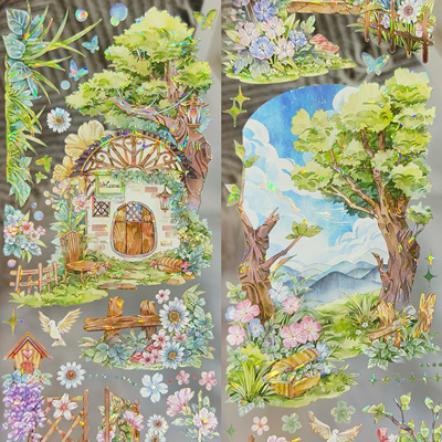 Shine分装胶带云绯之思云扉溪云梦起灯映翠羽燕衔菱花背景造景