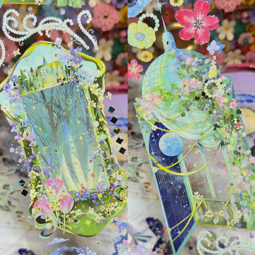 第九航道分装手账胶带无尽洄流琉璃阶背景系列咕卡