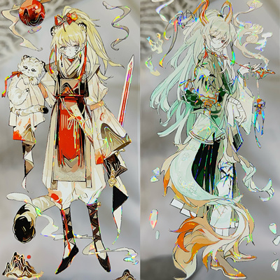 摘星予你分装胶带浮世安达利尔人物女孩流麻咕卡手账拼贴贴纸胶带