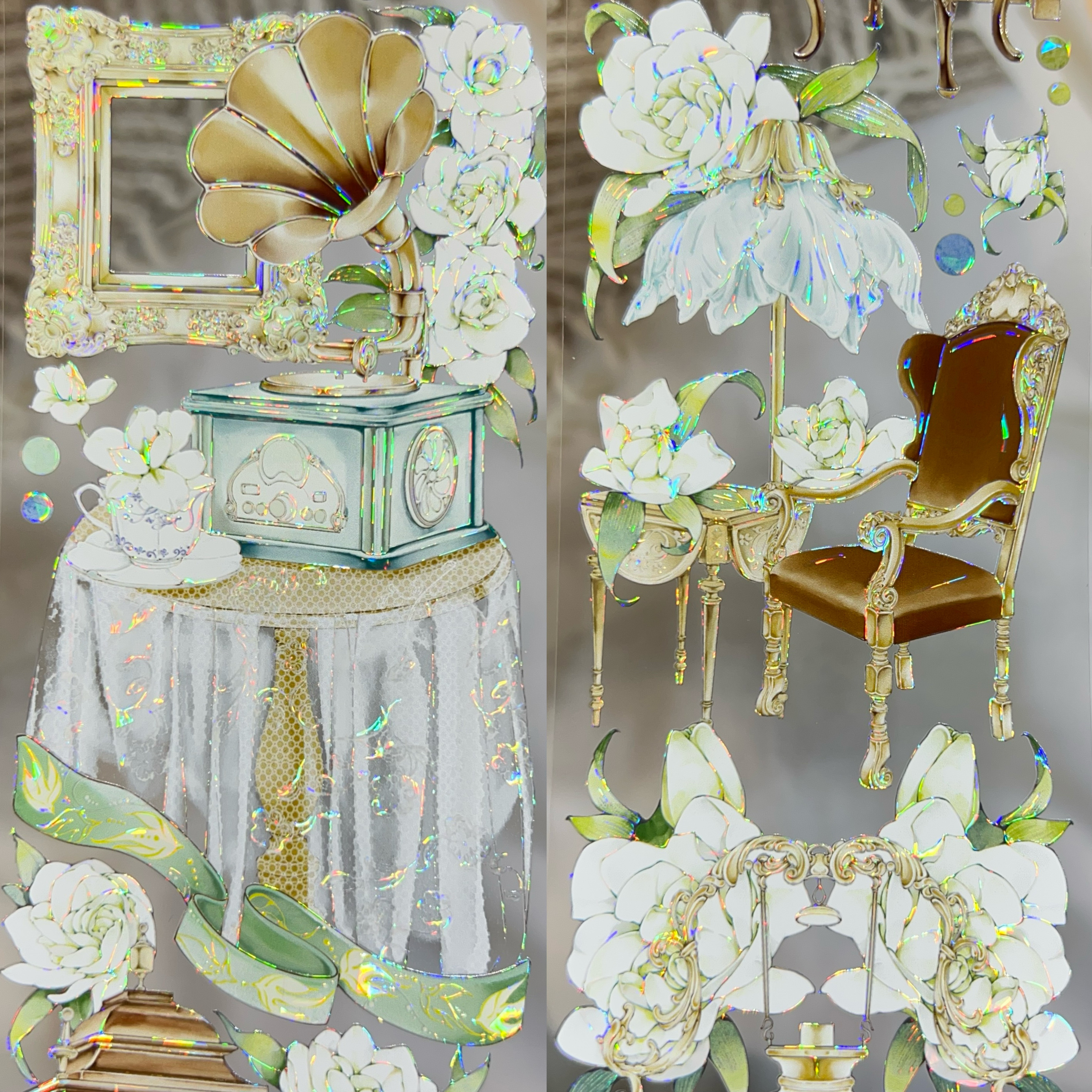 Belongtoyou分装胶带樱影婆娑纸醉金迷背景类主推款流麻咕卡手账