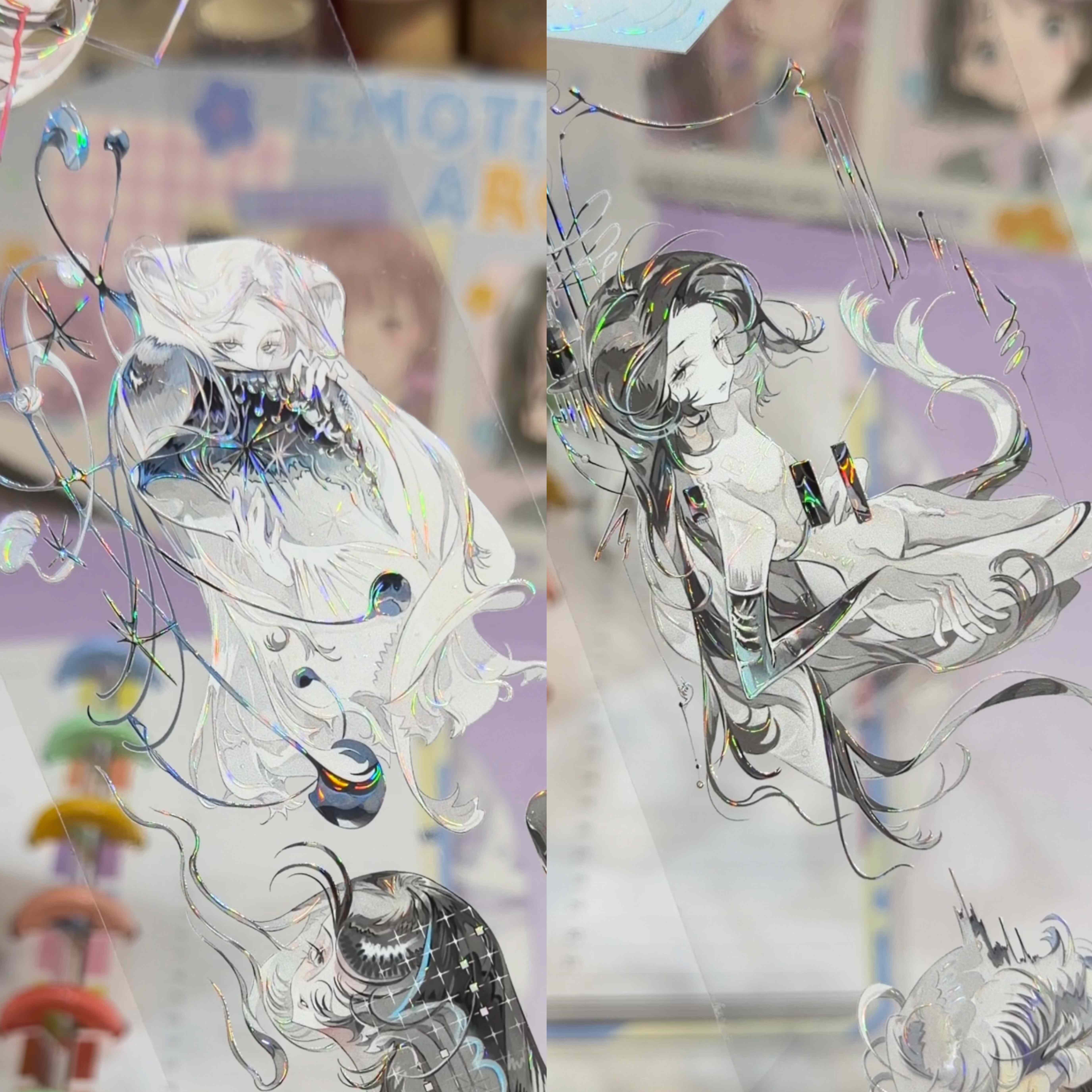 吾心原创分装手账胶带械语姬影伊甸园夏野狂欢人物女流麻咕卡背卡