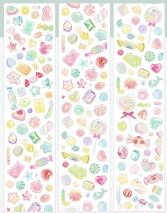 StudioVI膜切分装手帐胶带西高地气球小狗宝石糖果果缤纷小野花