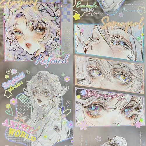 予星社分装手账胶带灵萦谬神SPPOP-POP多巴胺彩绘相机系流麻咕卡