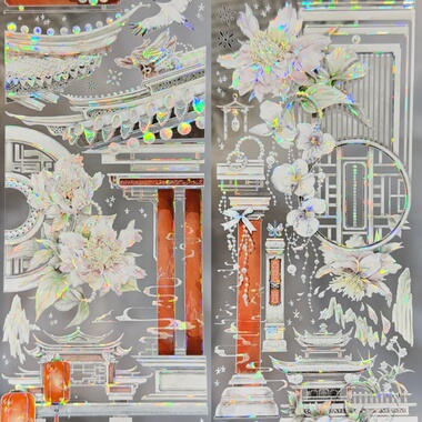 Menu分装胶带朱阁临仙挽香兰繁樱织昙花一现花朵合集流麻咕卡手帐