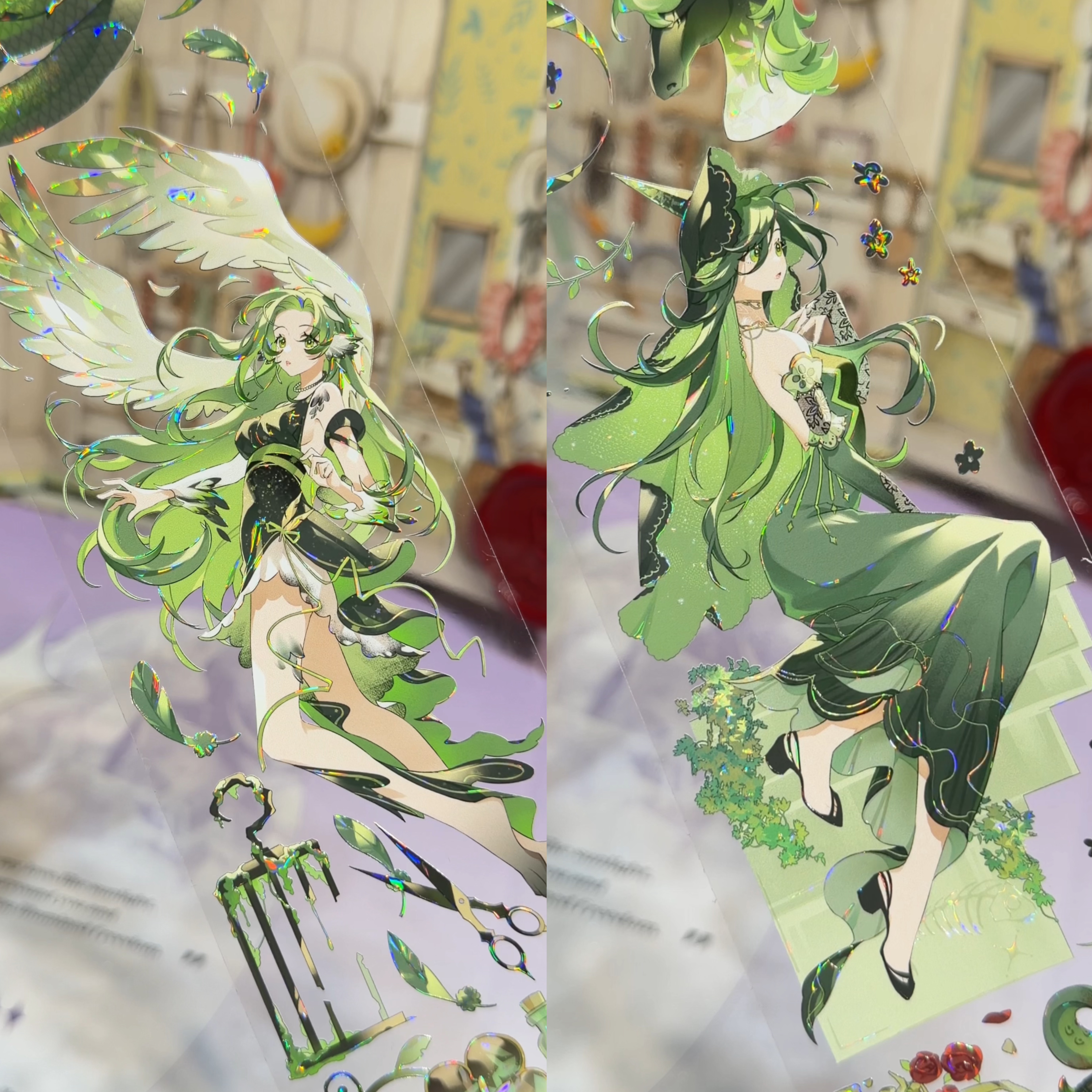 茶犁分装手账胶带生而为妖神隐之泪悠白青梦百合花嫁熊熊芭蕾绿系