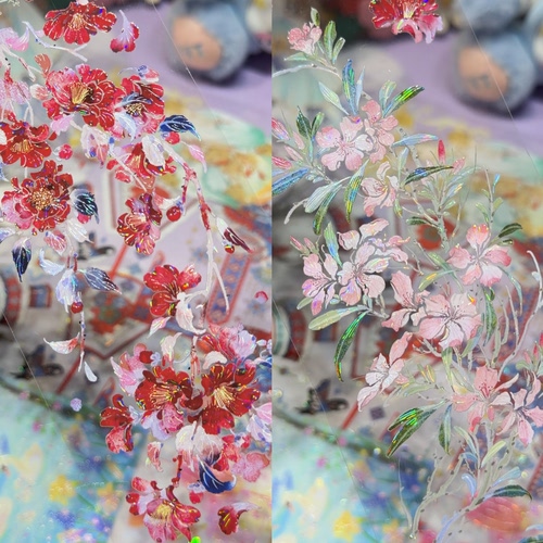 第九航道分装手账胶带风禾尽起彩系艳丽花卉流麻背卡咕卡贝壳光
