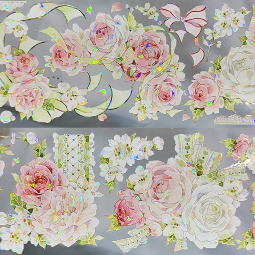 Menu分装胶带春之约春之忆溯庭时间紫藤之约花朵合集流麻咕卡拼贴