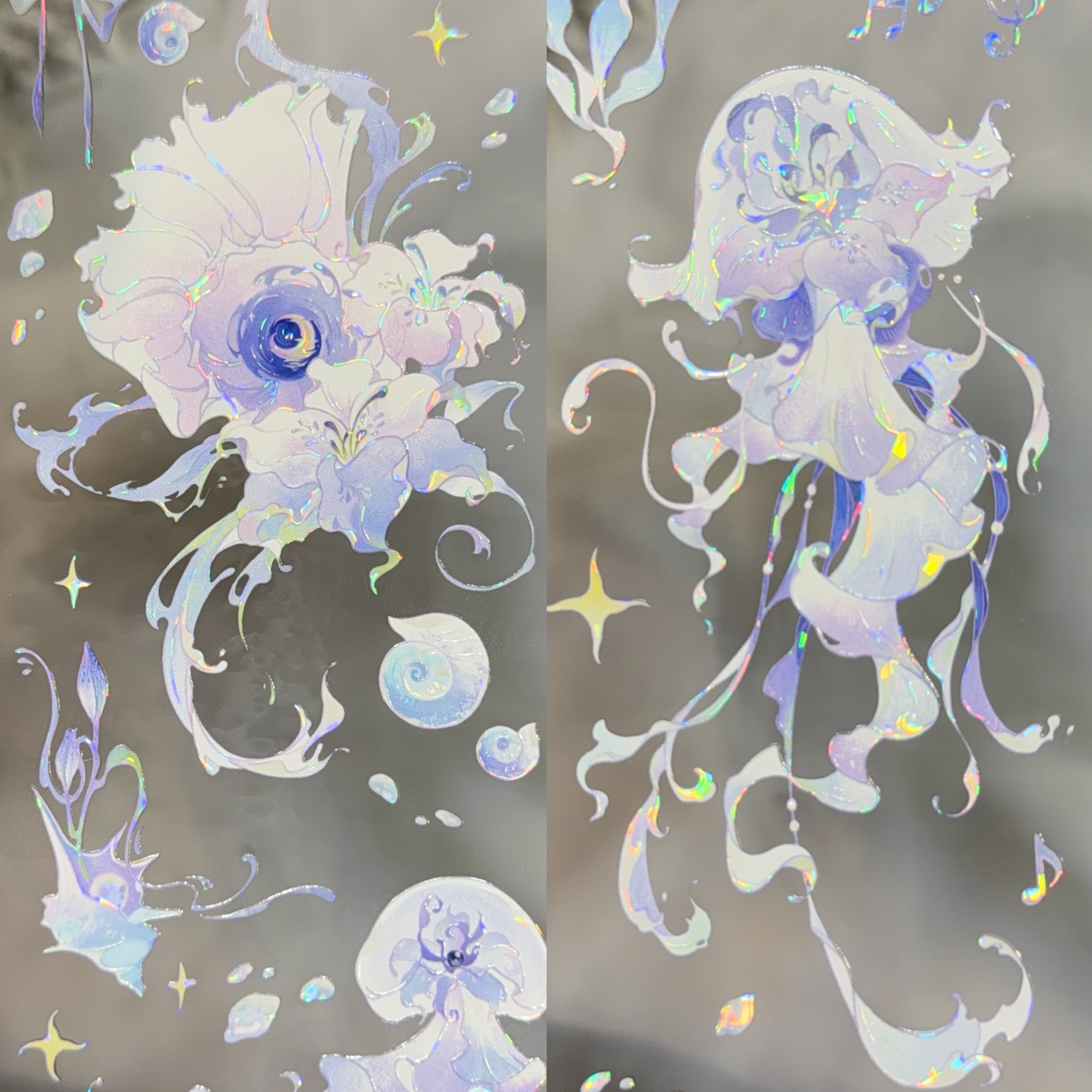 沉睡剧院分装手账胶带直到海水变蓝水母海洋小物流麻咕卡背卡