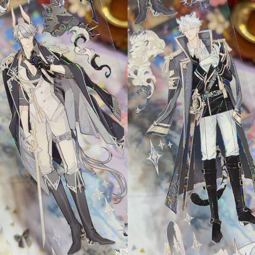 Wines分装手账胶带幽夜裂雾焰影迷境人物男帅气流麻咕卡背卡