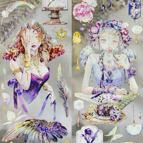 XXStudio分装胶带溺于玫瑰环境中人物花朵流麻咕卡