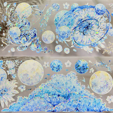 MENU分装手账胶带赤泠纪水星纪海洋系列造景流麻咕卡拼贴贝壳光