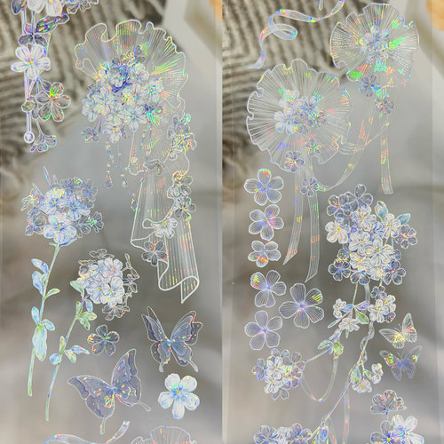 时间格子分装胶带靓花影无忧梦小黄花彼岸之门花朵合集流麻咕卡