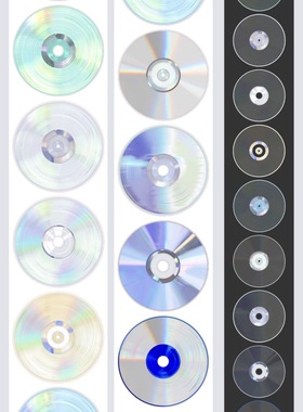 Wines分装手账胶带炫光CD彩模切流麻咕卡背卡光盘素材