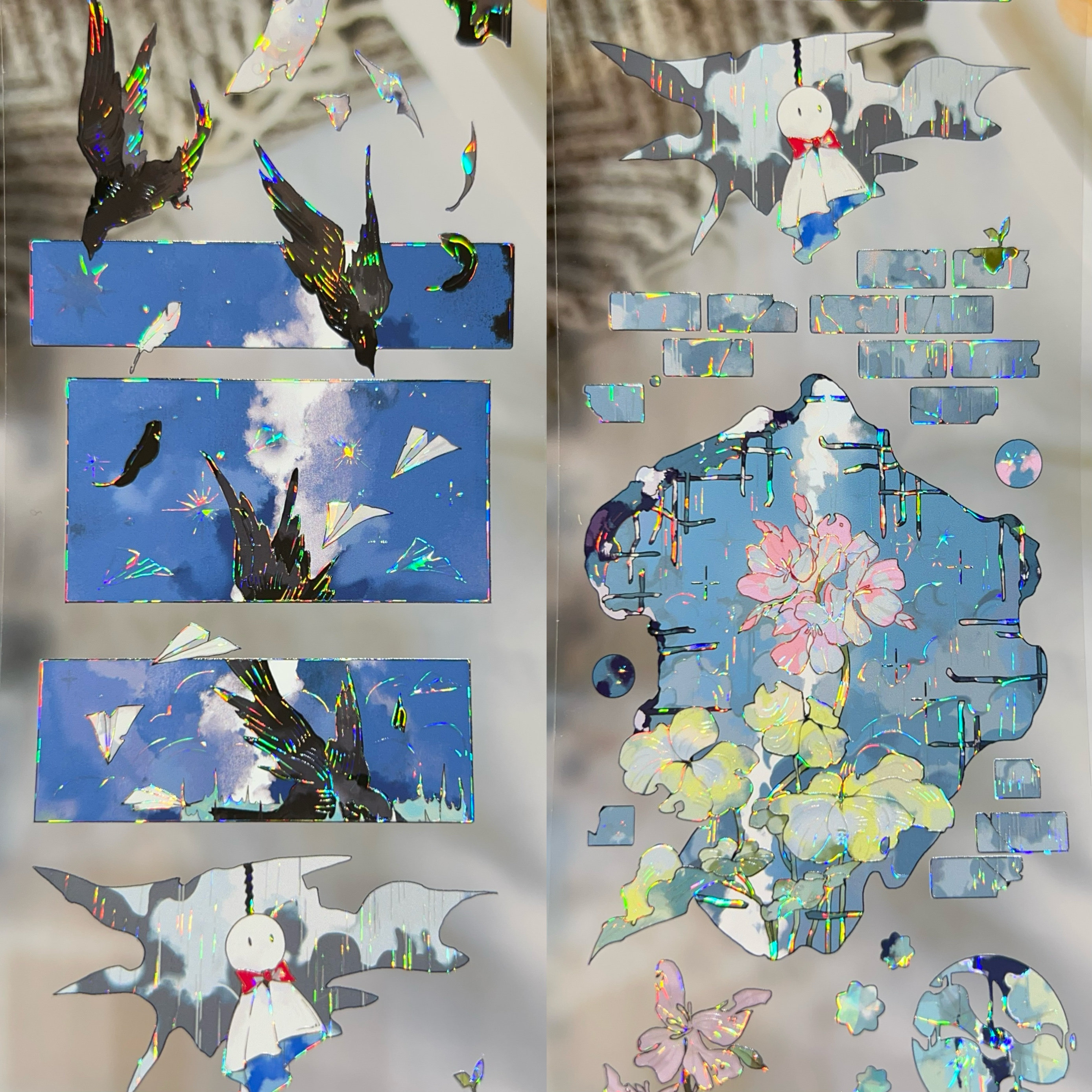 行野分装手账胶带灰隼信件灰度信箱洛神赋贝壳光流麻咕卡