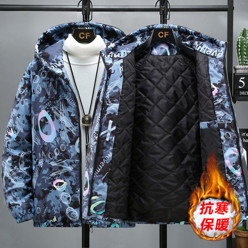 初冬男士大码宽松棉衣