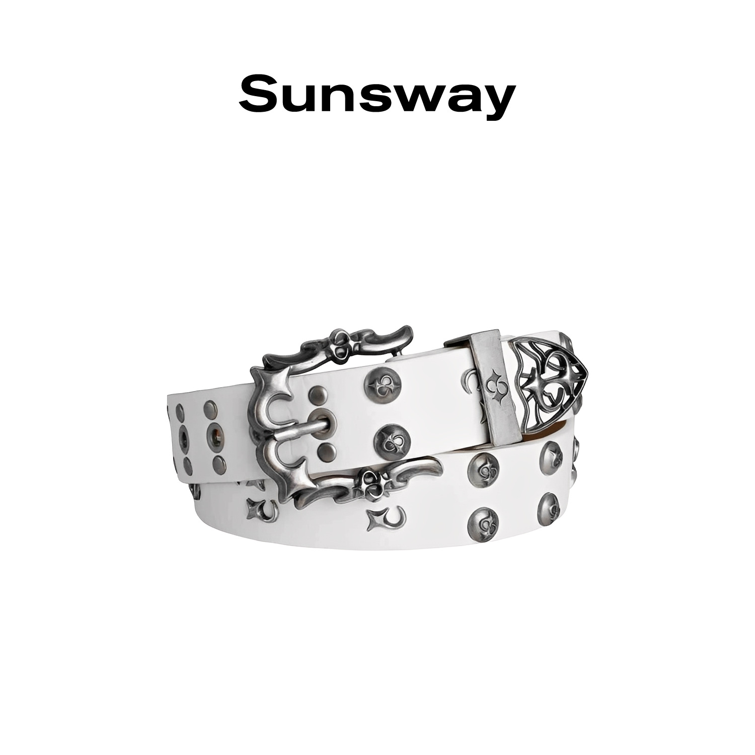 SUNSWAY朋克铆钉erd暗黑金属扣小众潮流腰带白色亚文化辣妹皮带,服饰配件/皮带/帽子/围巾,腰带/皮带/腰链,淘宝优惠券,粉丝福利购,淘宝优惠卷
