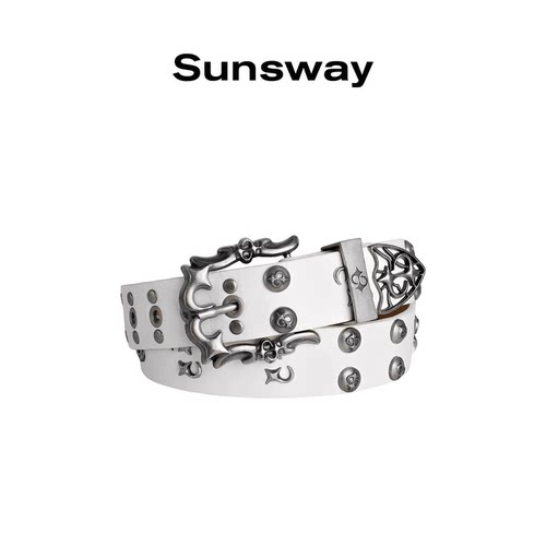 SUNSWAY朋克铆钉金属扣腰带
