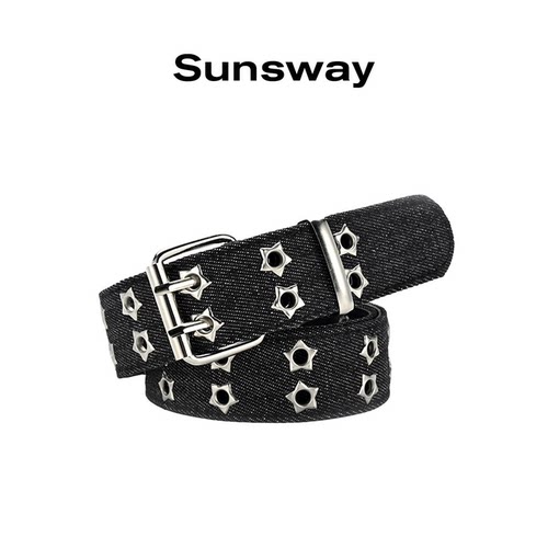 SUNSWAY朋克风星星铆钉腰带