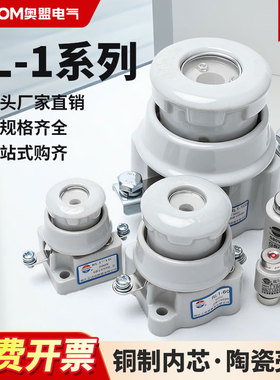 螺旋式保险丝管熔断器底座RL1-60陶瓷熔断体15A100A机床芯子20A6A