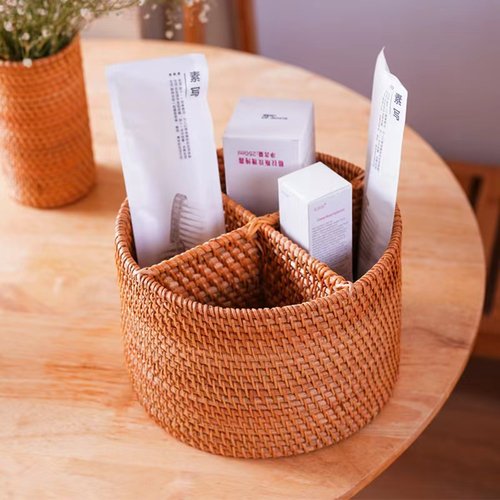 TB109圆形无把手桌面收纳篮尺寸：20*13cm
