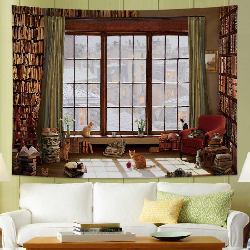 Retro literature Nordic ins modern Simplicity Valance metope background Decorative painting Tapestries Sofa towel tableclothin the Home Fabric , Tapestry/Tapestry  category - from Buy2taobao.com to provide professional Taobao agent buy service