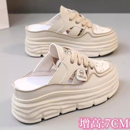 踩屎感内增高包头拖鞋女夏