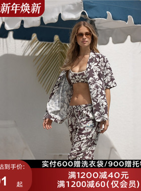 LornaJane运动短袖衬衫休闲裤低腰宽松HIBISCUS瑜伽健身户外女LJ