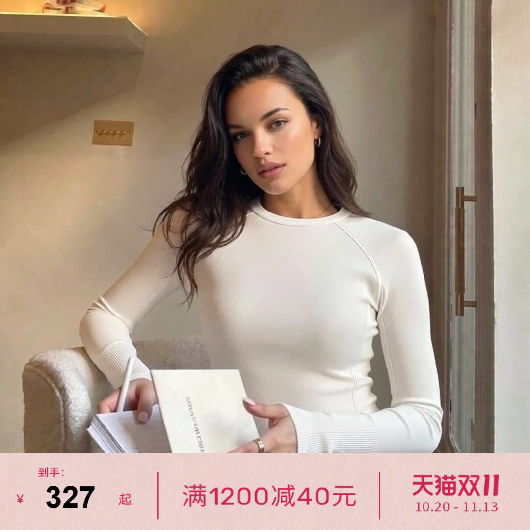 LornaJane运动长袖瑜伽t恤上衣紧身短袖SEAMLESS瑜伽服健身跑步女