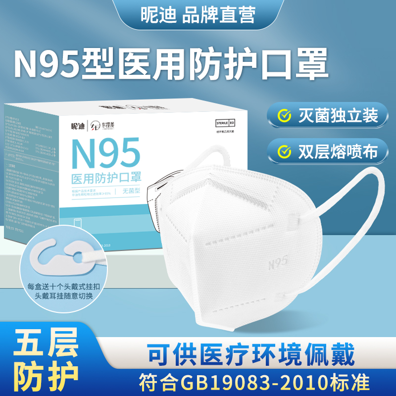 n95型医用防护口罩医疗级别立体白色成人官方正品旗舰店医护专用