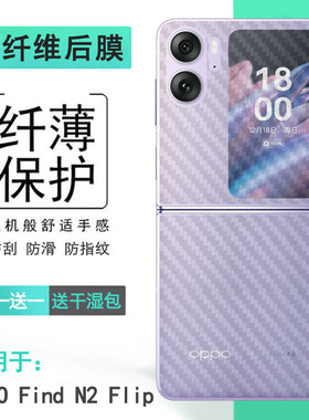 适用OPPO Find N2 Flip专用手机后膜PGT110磨砂背面膜后壳软膜薄折叠后盖防刮贴纸半隐形电话保护膜导气散热