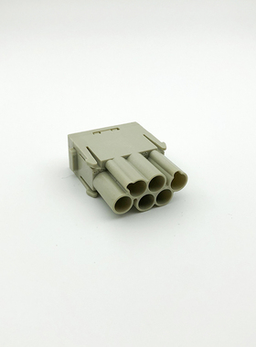 重载连接器6芯针冷压组合模块HVME-006-MC/FC 16A 830V 8KV 3公母