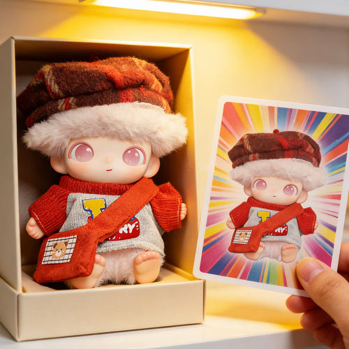 dimoo新生日记娃衣搪胶玩偶公仔15cm10cm公仔棉花娃娃衣服套装