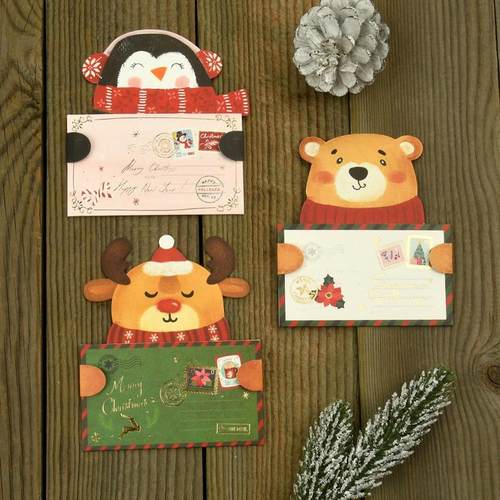 造型圣诞贺卡圣诞节平安夜礼物卡