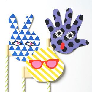 假面舞会派对面具趣味拍照可爱搞怪纸面具装饰品舞会聚会手持面具