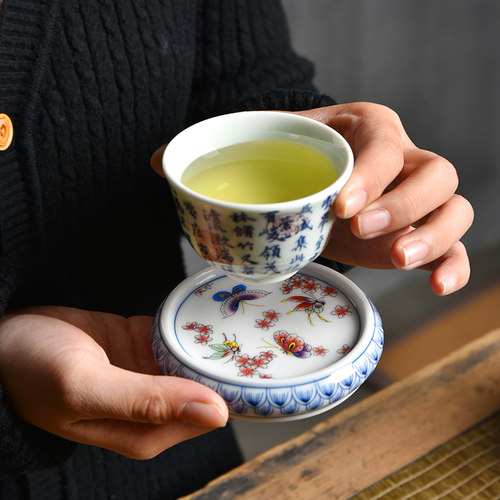 恬静生活青花中式杯垫