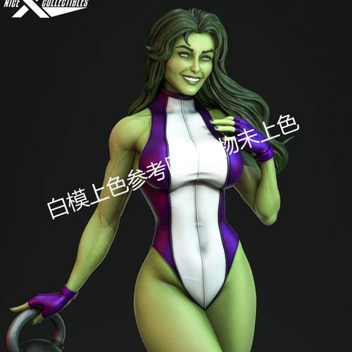 独家gk白模漫威 珍妮佛3d打印模型白模上色练习雕像高颜值