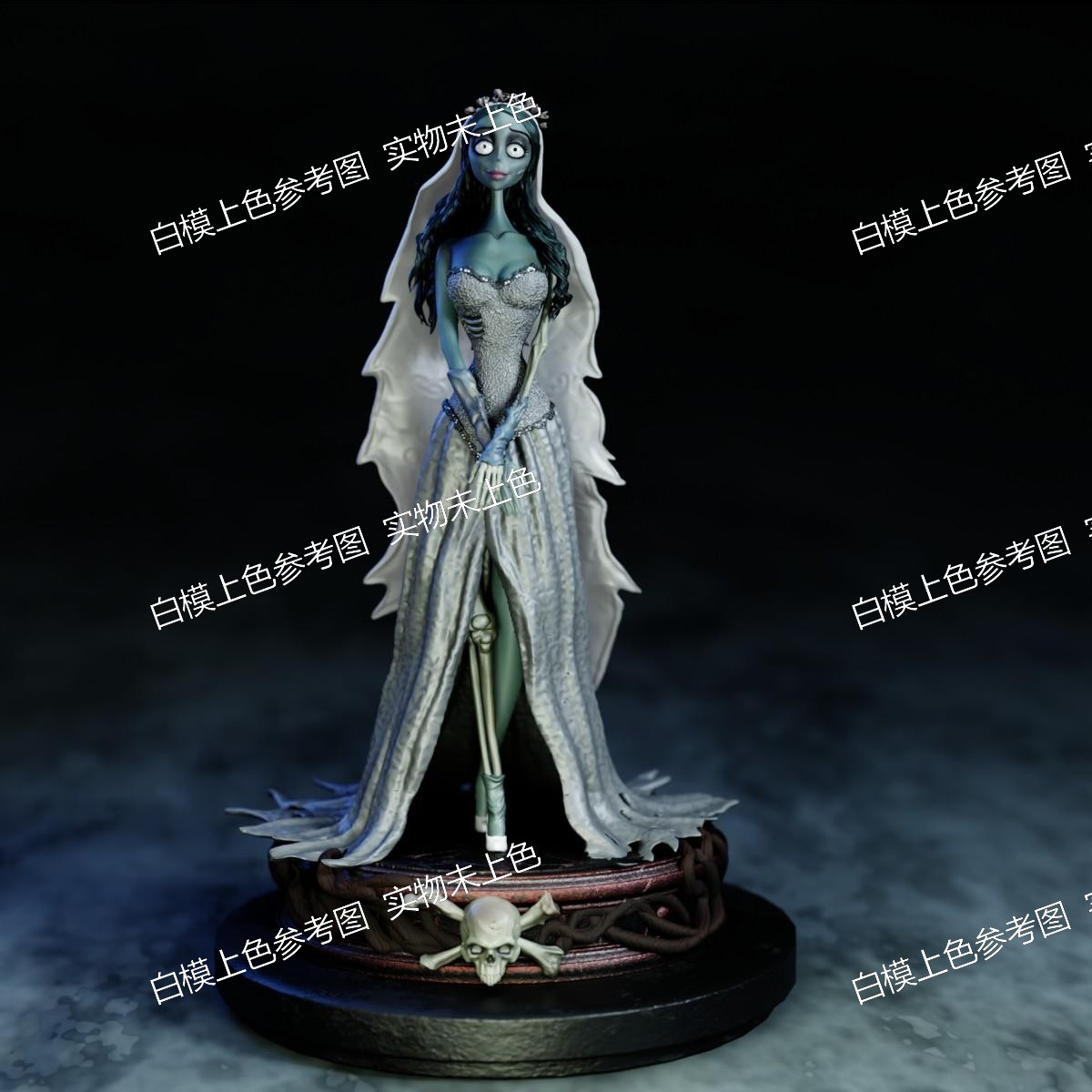 独家gk白模艾米丽3d打印模型白模上色练习雕像高颜值