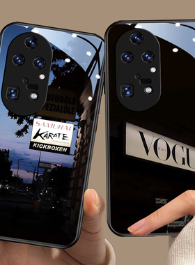 暗黑风适用华为p70pro手机壳新款男m60玻璃30por高级感小众30黑色pura氛围感mate60潮牌nova13荣耀power男生+