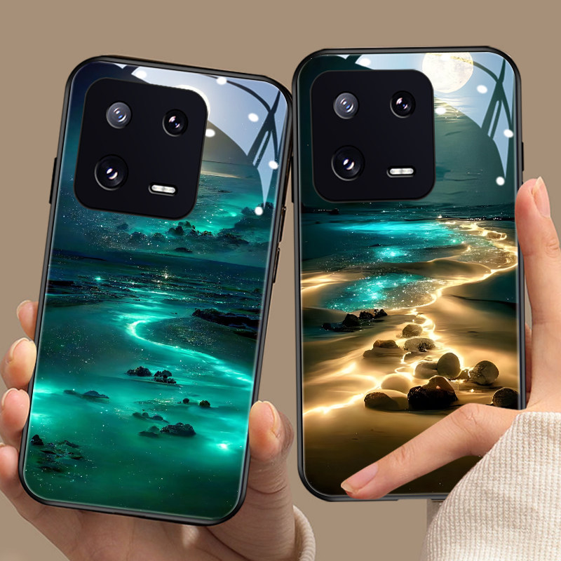 风景个性创意小米系列玻璃手机壳