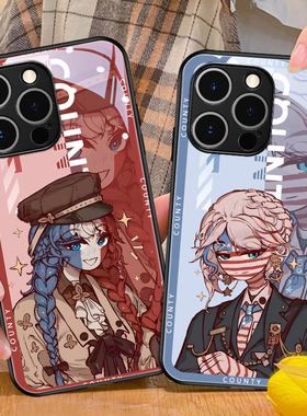 CH国家拟人适用苹果16promax手机壳五常iPhone15新款14pro玻璃13波兰球12mini瓷11小众xr创意8plus周边7p国拟