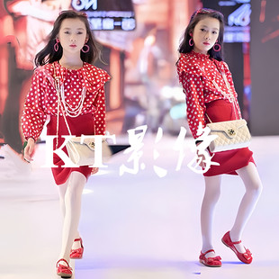 女童六一幼儿园儿童复古港风舞台走秀表演出服潮童八十90年代怀旧