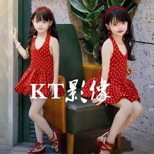 女童复古港风8090年代主题写真儿童舞台摩登走秀模特大赛演出服装