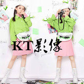 少儿童街舞潮服女童多巴胺舞台走秀女孩嘻哈炸街模特T台表演出服