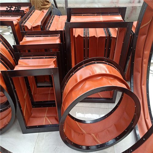 风机软连接通风管接头帆布软连接耐磨高温硅胶帆布方转圆伸缩风管