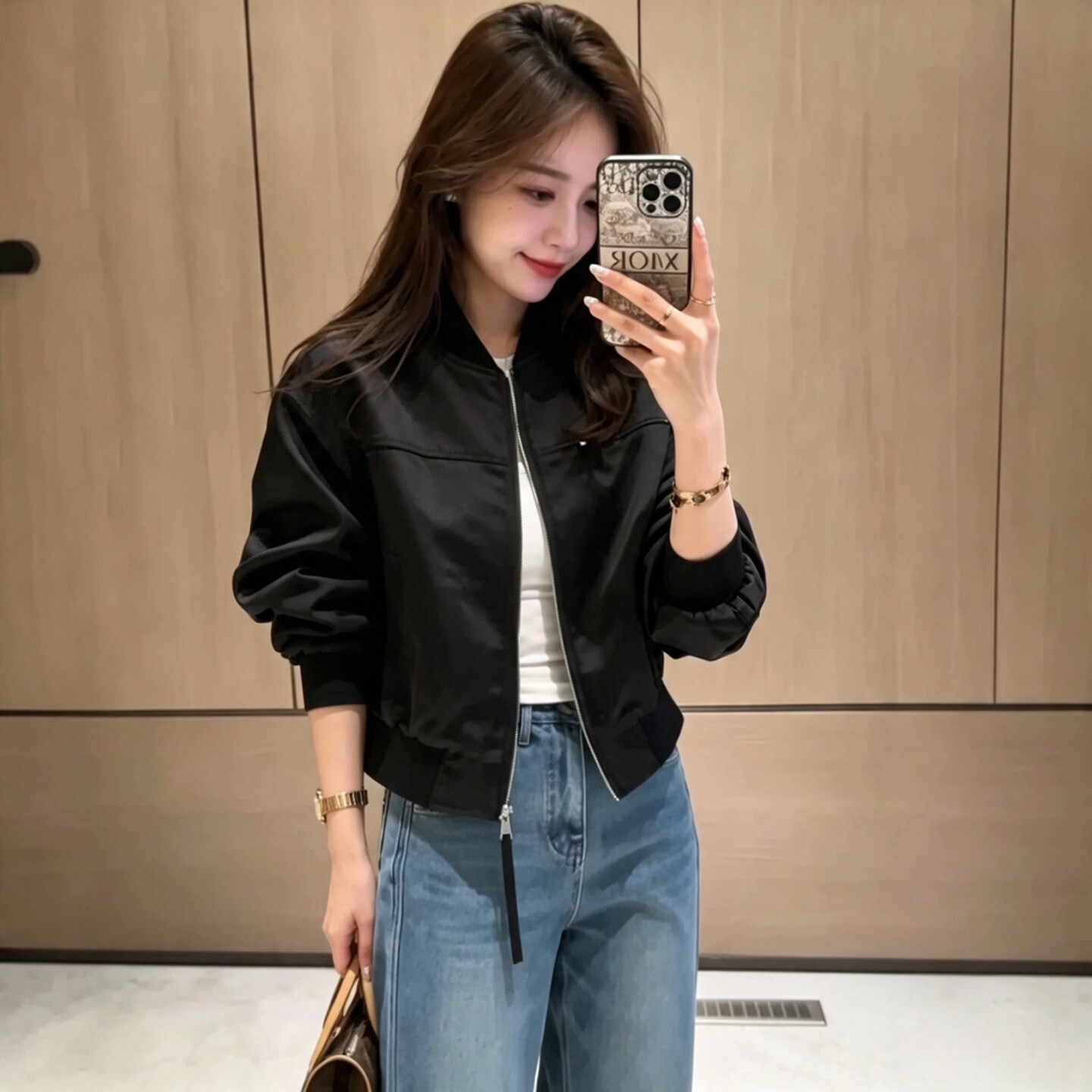 小个子时尚高级感棒球服短外套图片