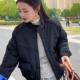 小个子立领加棉设计感短外套女2024秋冬新款 休闲显瘦轻薄保暖棉服