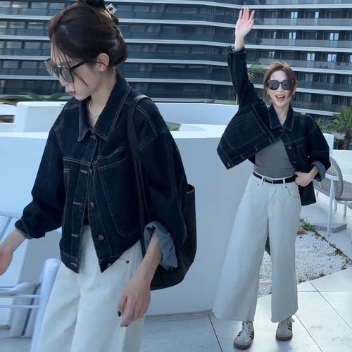 爆款小个子休闲牛仔外套短款夹克