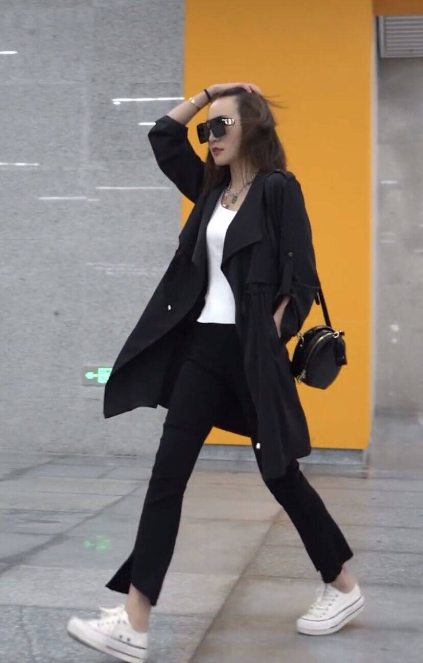 气质薄款风衣外套女2024春季新款高级感宽松收腰显瘦中长款大衣潮